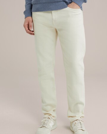 WE Fashion - Slimfit Calças de ganga em branco: frente
