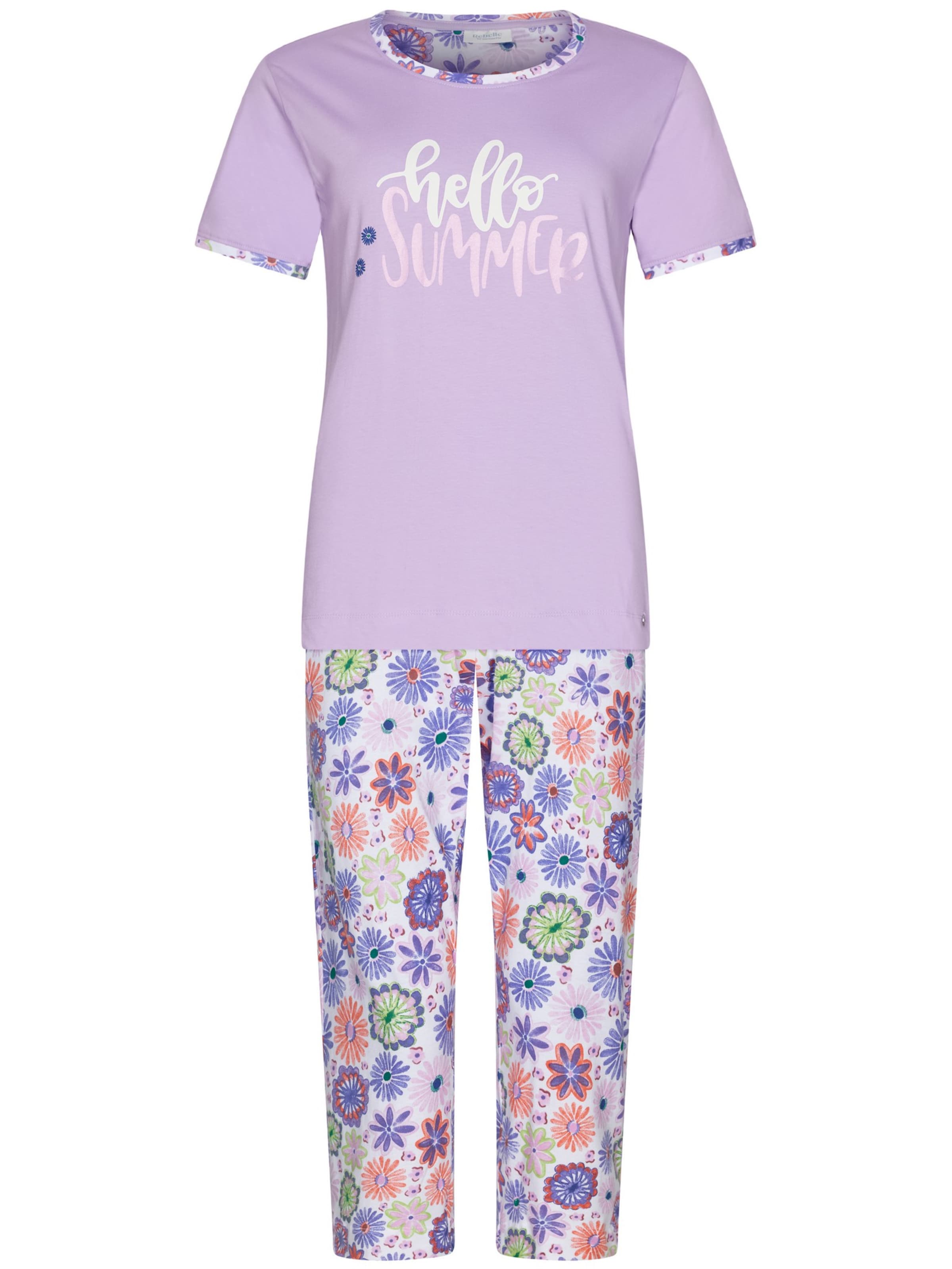 Rebelle Pyjama 'Pyjama with 3/4 pants'‌‌‌‌‌‌‌‌‌‌ in Lila: Vorderseite