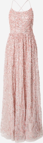 Maya Deluxe Evening Dress in Pink: front