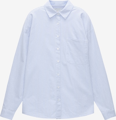 Pull&Bear Bluse i lyseblå / hvit, Produktvisning