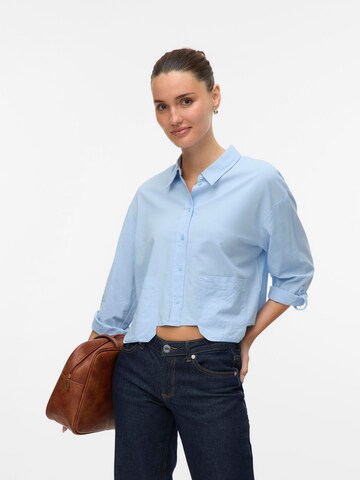 VERO MODA Blouse 'VMZuki' in Blauw: voorkant