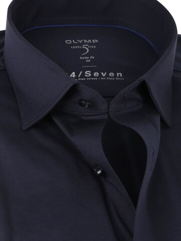 OLYMP Slim fit Button Up Shirt 'Level 5 24/Seven' in Blue