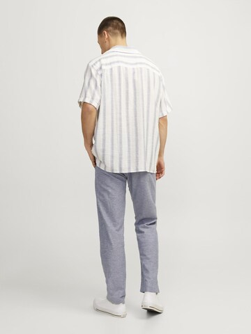 JACK & JONES Regular Pleat-Front Pants in Blue