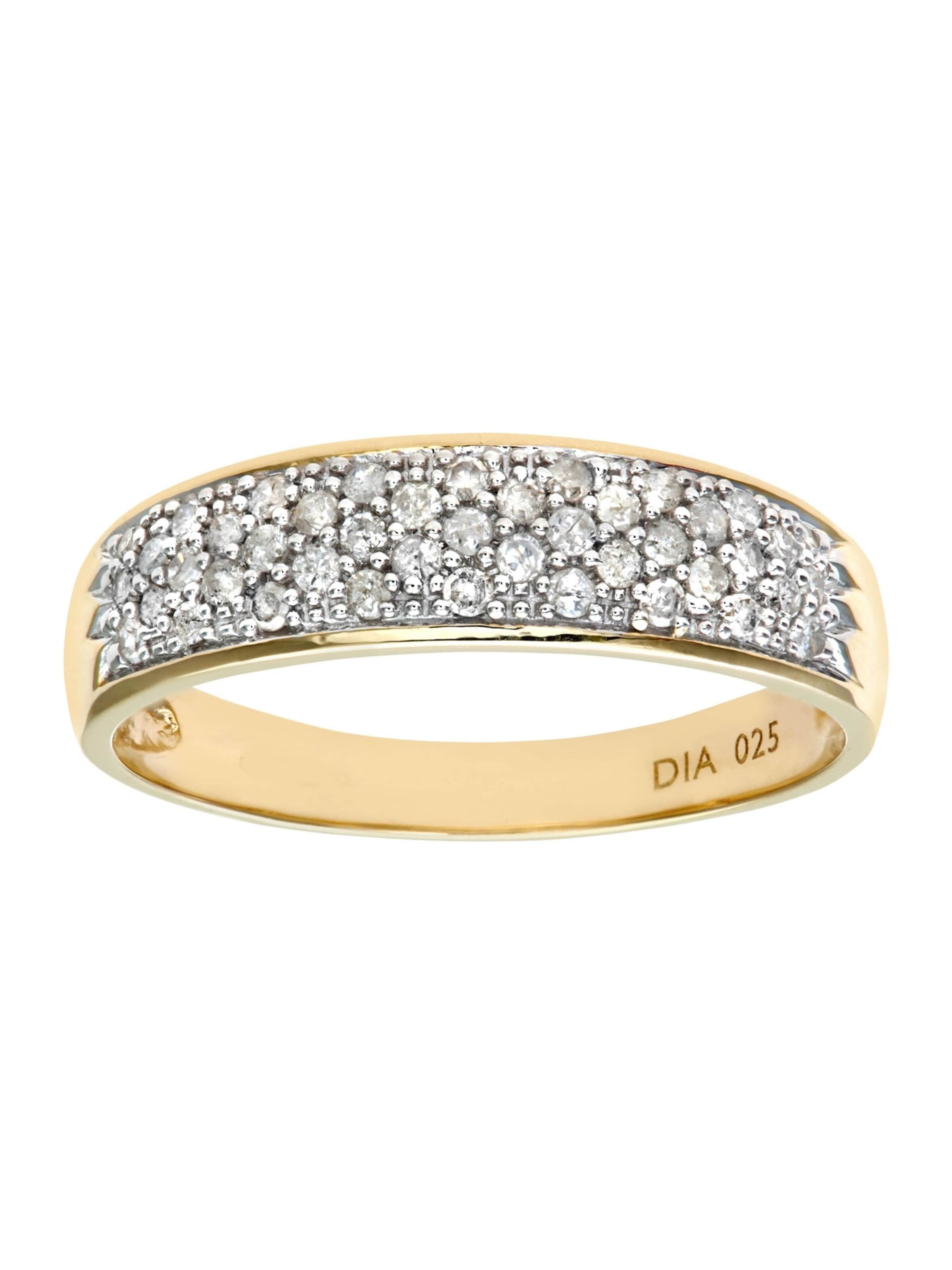 DIAMANT LETERNEL Ring 'Eternity-Ring aus 375 Gelbgold mit 0.25 Karat Diamant' in Gold