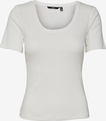 VERO MODA Тениска 'CASJA' в бяло: отпред