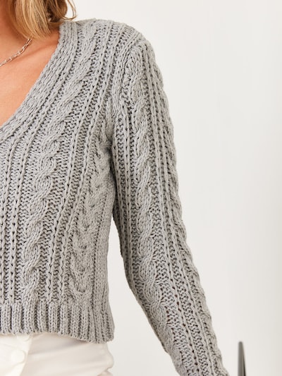 Bianco Lucci Плетена жилетка в светлосиво, Преглед на продукта