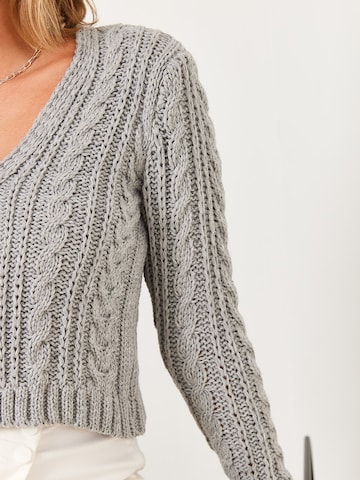 Bianco Lucci Плетена жилетка в сиво