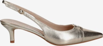 Twinset Slingback Pumps 'Leather slingback pumps' in Silver: front