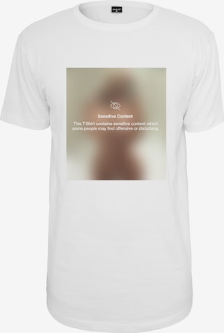 MT Men Shirt 'Sensitive Content' in White: front