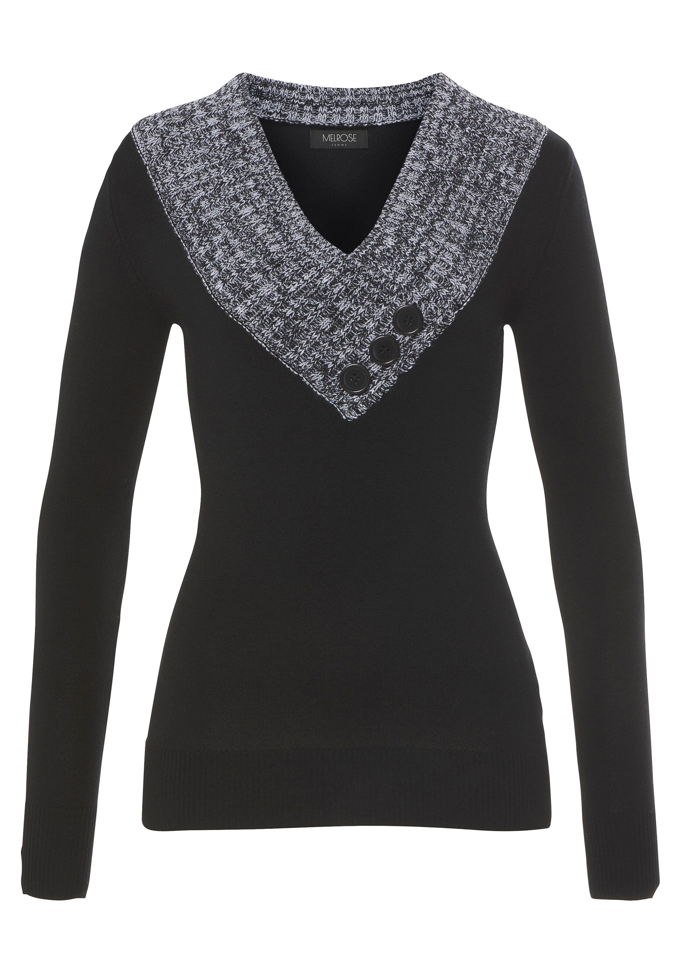 MELROSE Pullover in Schwarz: Vorderseite