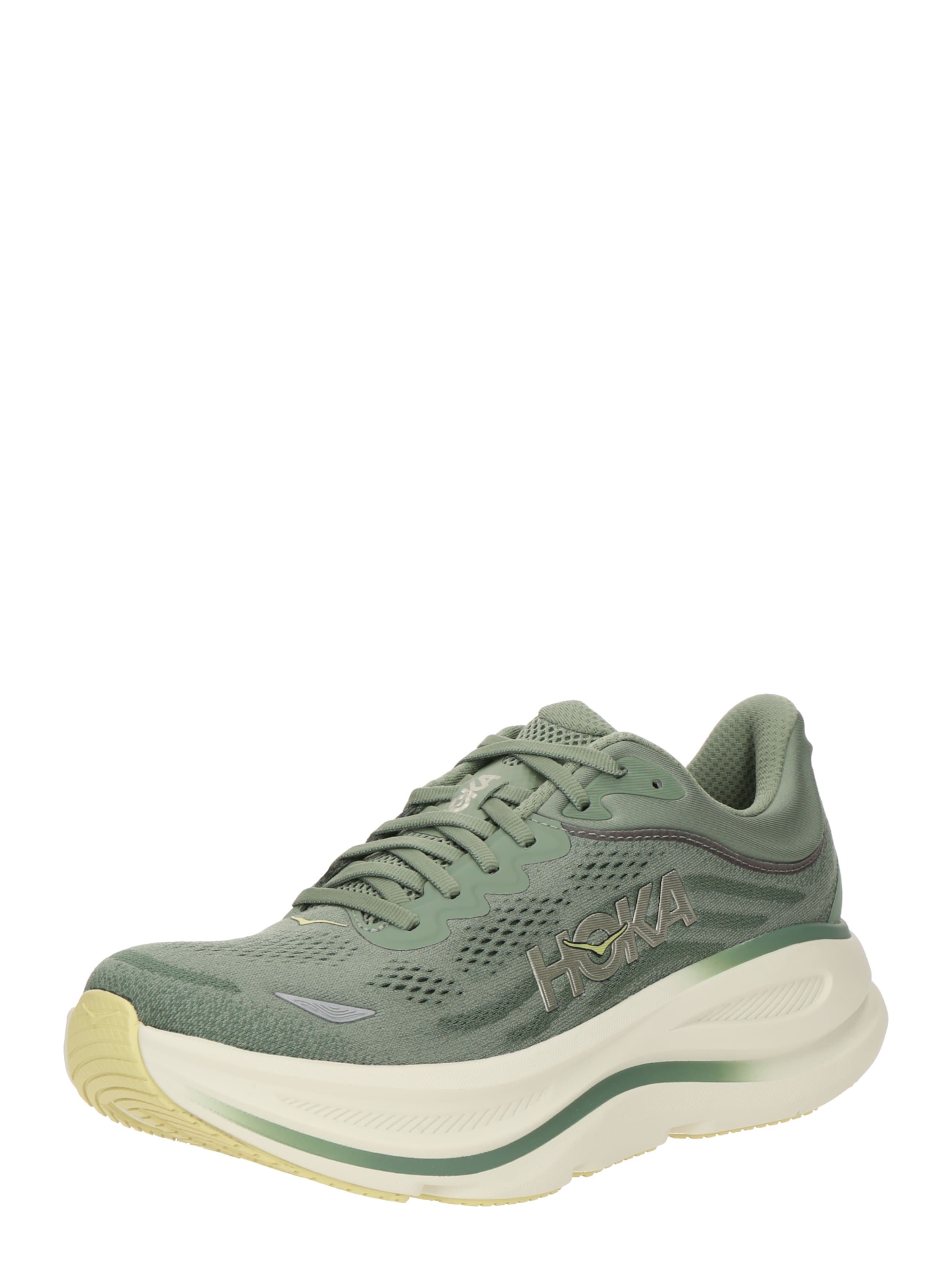 Sneaker de alergat 'Bondi 9' de la HOKA pe verde: față