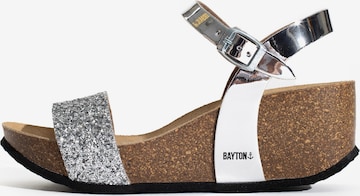 Sandale 'Hyas' de la Bayton pe argintiu: față