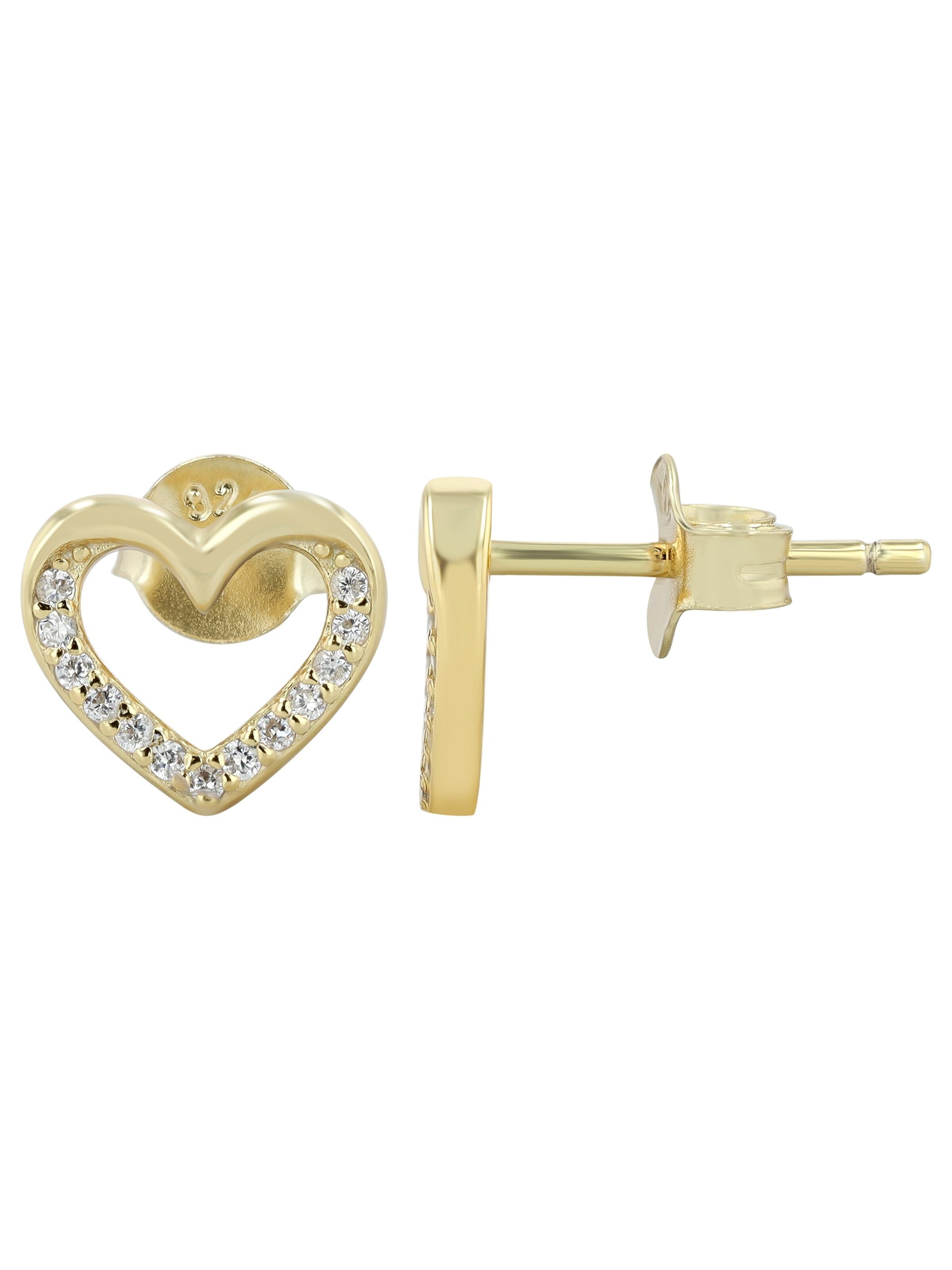 Akzent Earrings '"Heather" aus 925 Sterlingsilber, rhodiniert, langlebig' in Gold