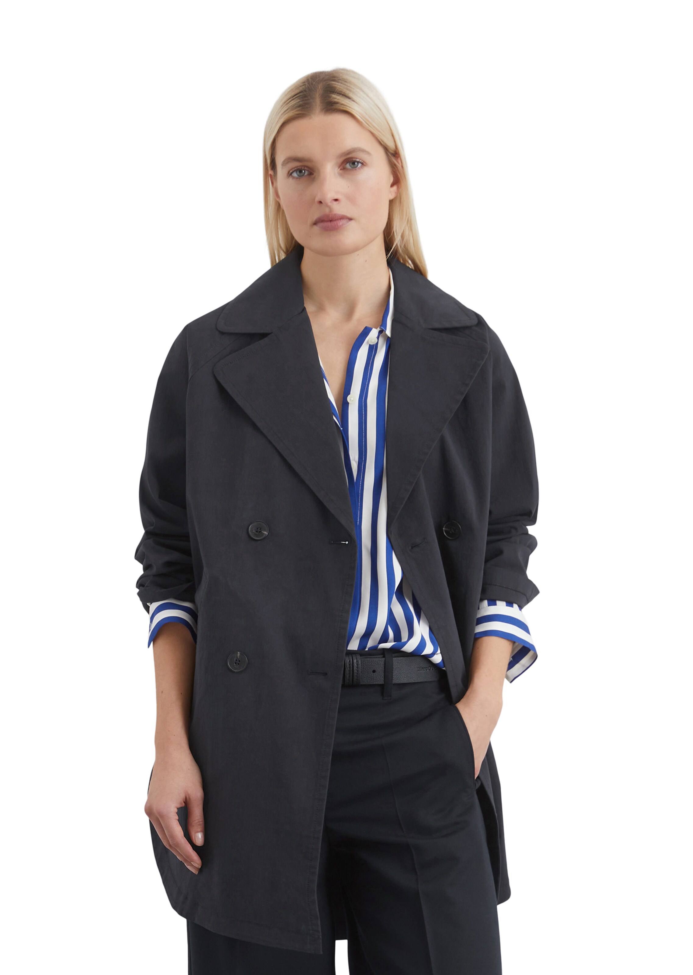 Marc O'Polo Between-seasons coat in Black: front