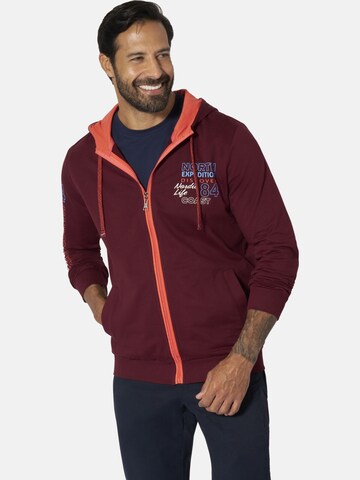 Jan Vanderstorm Sweatjacke 'Roderich' in Rot