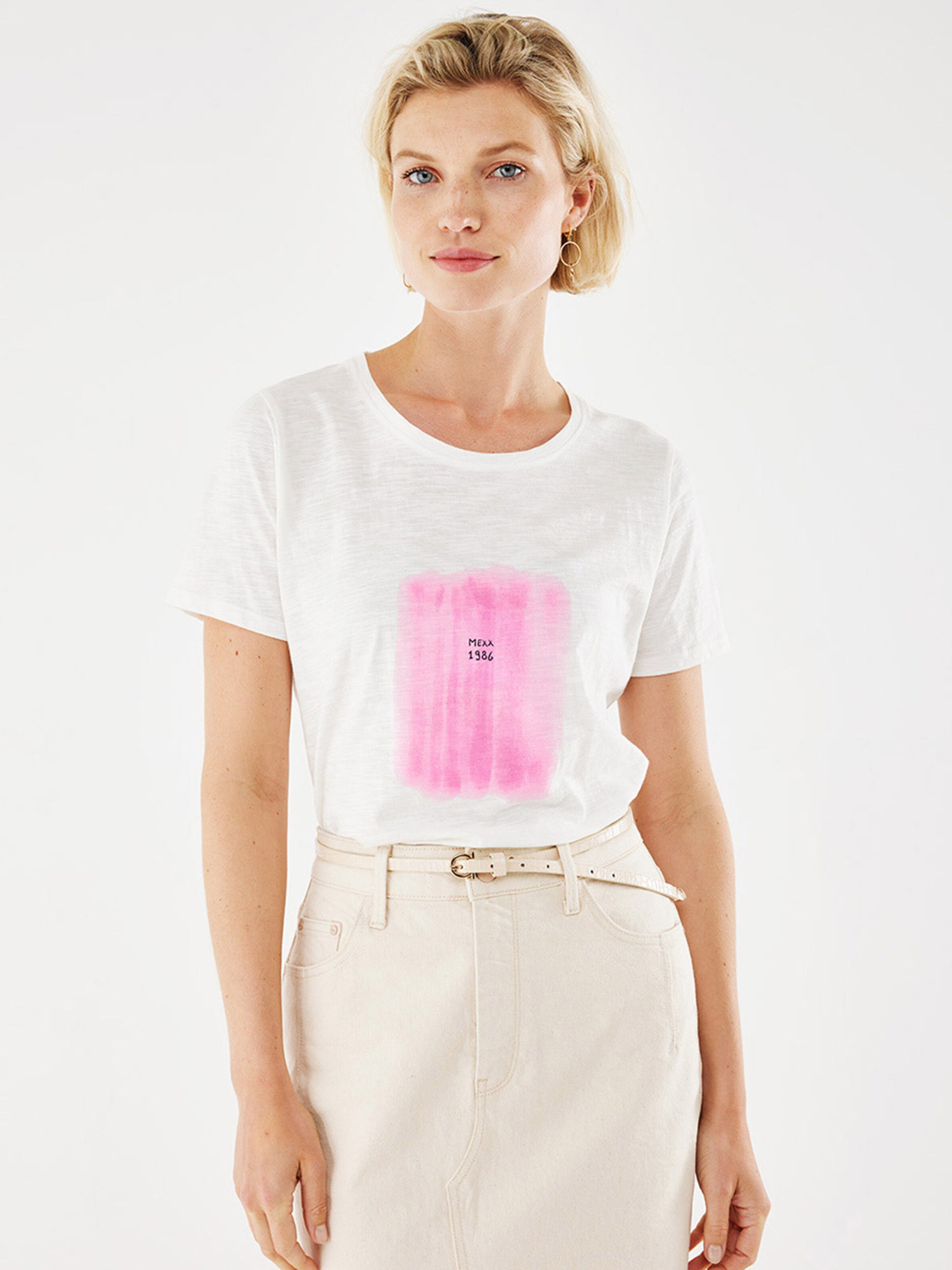 Frauen Shirts & Tops MEXX T-Shirt in Weiß - KF62814 Frauen Shirts & Tops MEXX T-Shirt in Weiß - KF62814