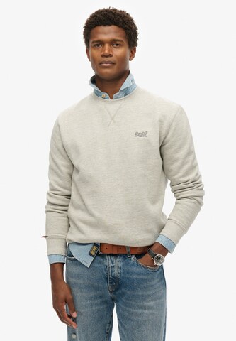 Superdry Sweatshirt 'Essential' in Grijs: voorkant