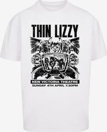 Merchcode Shirt 'Thin Lizzy - New Victoria Theatre' in White: front