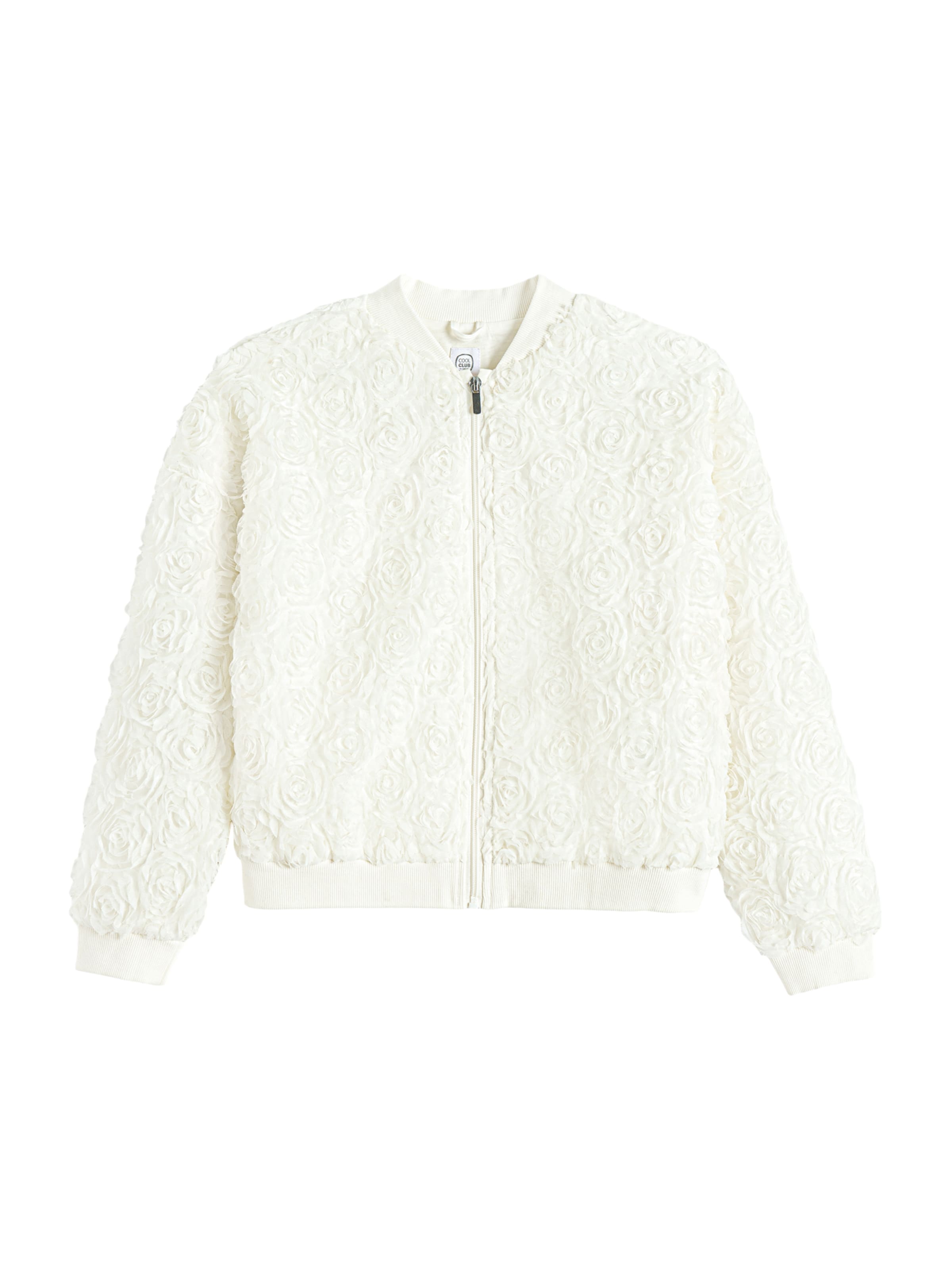 Veste de survêtement Cool Club en blanc : devant