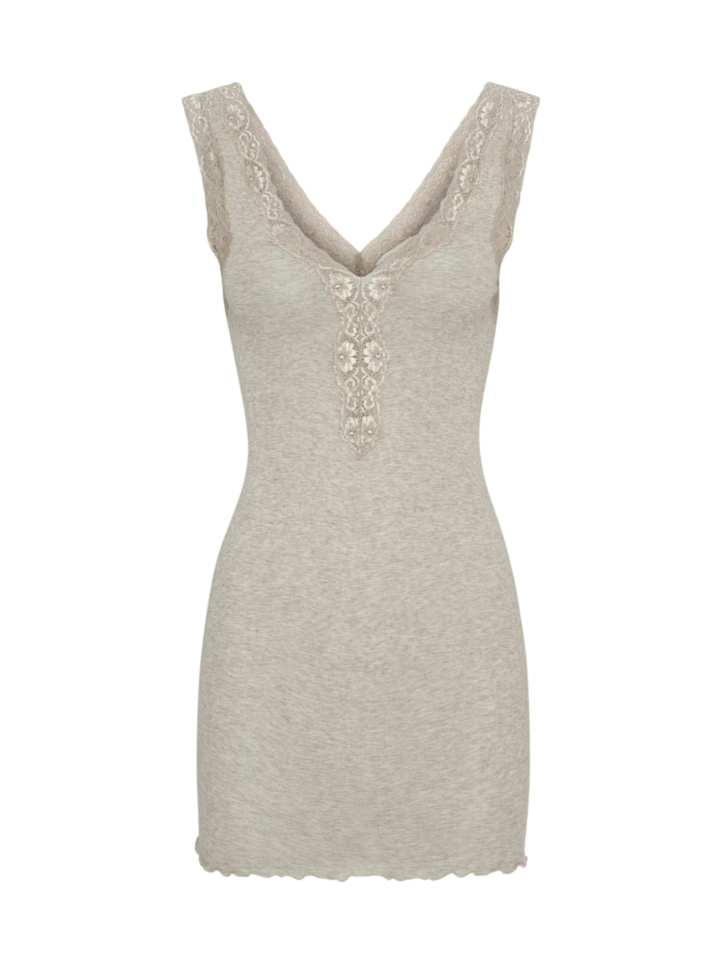 Seamless Basic Top in Beige: front