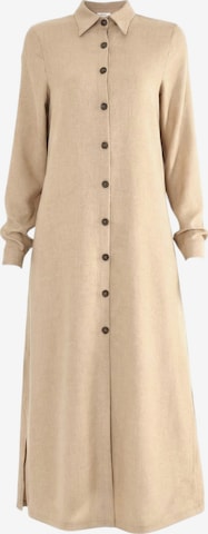 Tunica 'LeaLinen' di fashionshowcase in beige: frontale