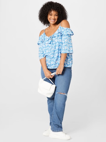 ABOUT YOU Curvy Blouse 'Jeanette' in Blauw