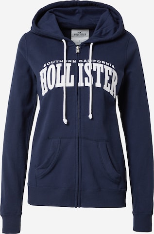 HOLLISTER Sweat jacket in Blue: front