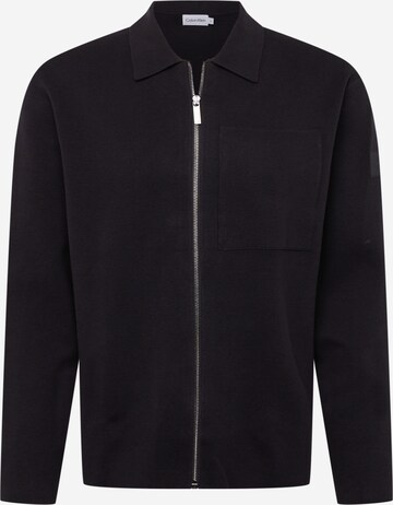 Calvin Klein Sweat jacket 'MILANO' in Black: front
