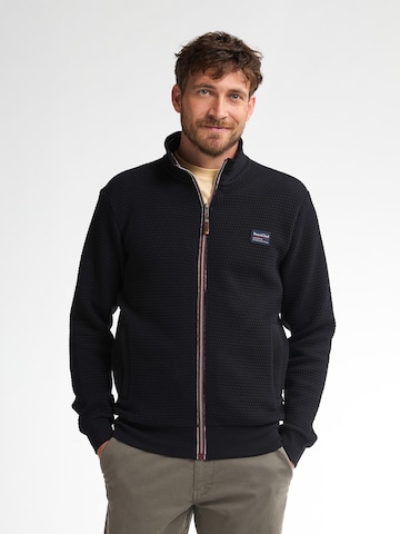 Petrol Industries Sweatjacke 'Kenai' in Schwarz: Vorderseite