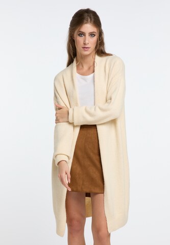 Gaya Knit cardigan in Beige: front