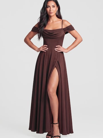 Ombre Strickkleid‌‌‌‌‌ in Braun