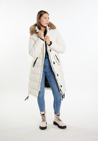 MYMO Χειμερινό παλτό σε λευκό