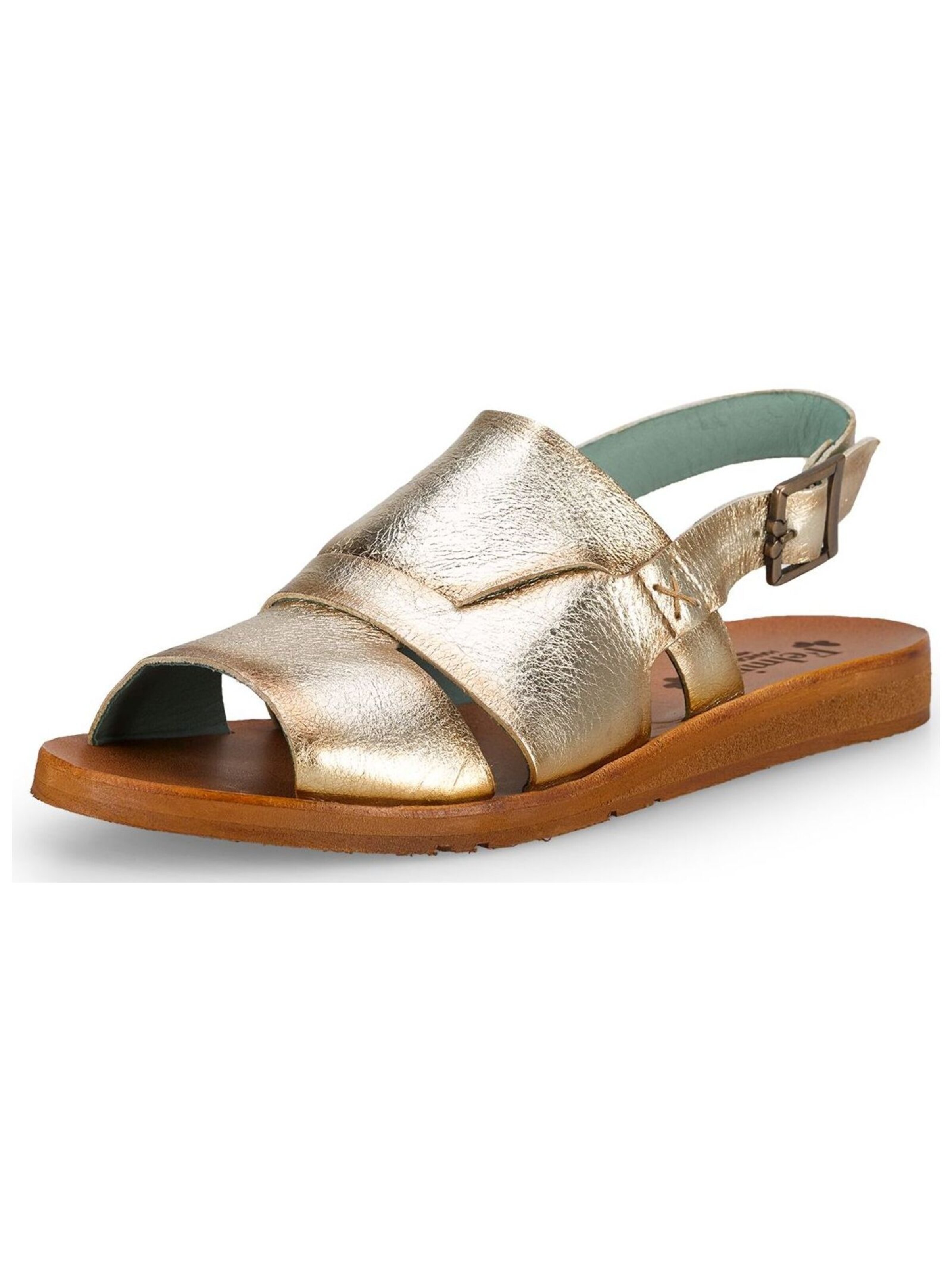 Felmini Wide Fit Sandals in Gold: front