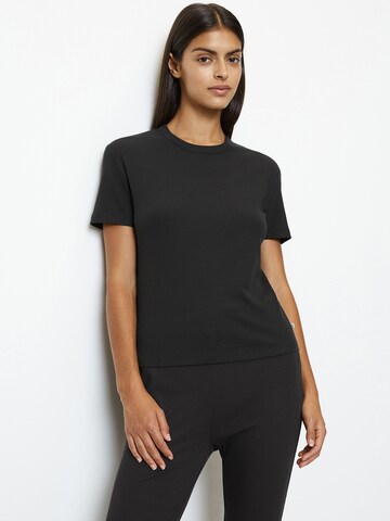 Marc O'Polo Shirt ' Minimal Hybrid ' in Black: front