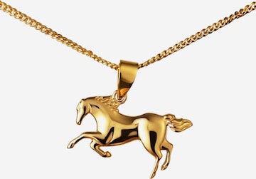 geltona VANGUERATI Pakabukas '18K Solid Gold Horse Pendant | Detailed Equestrian Charm | 23x14mm': priekis