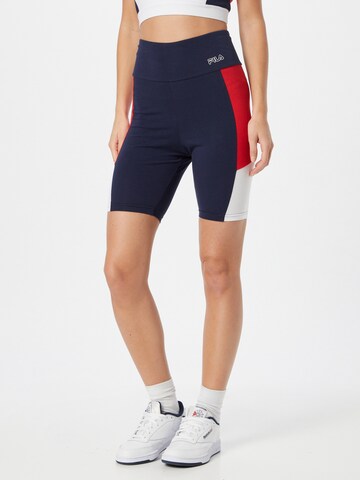 FILA Skinny Sportovní kalhoty 'Peri' – modrá: přední strana