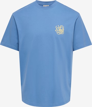Maglietta 'ONSFRED' di Only & Sons in blu: frontale