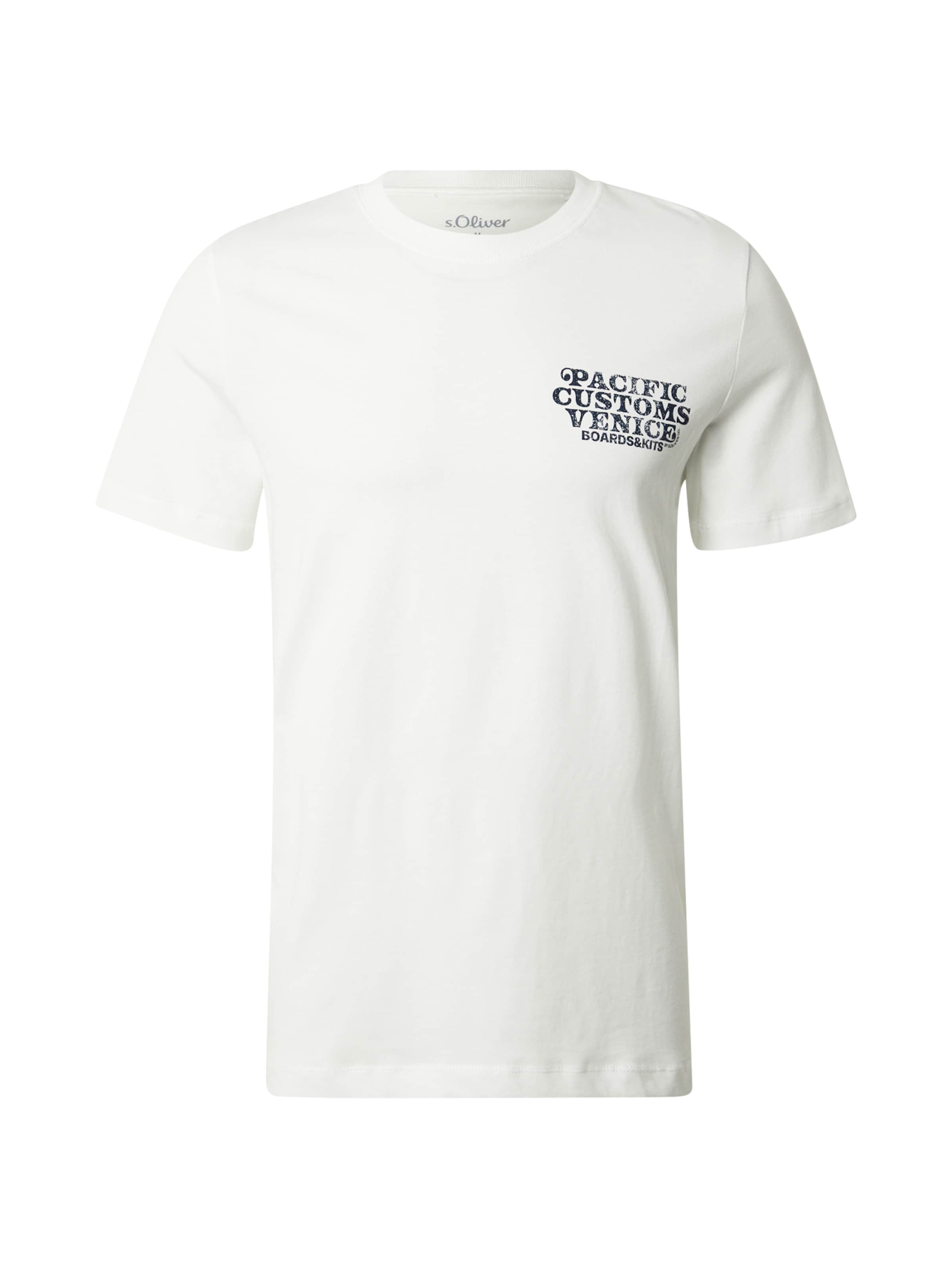 s.Oliver Μπλουζάκι σε λευκό: μπροστά