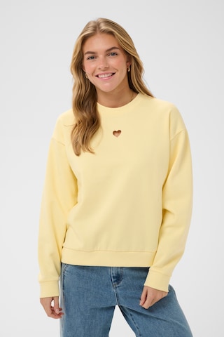 SAINT TROPEZ Sweatshirt 'SZNachina' in Yellow: front