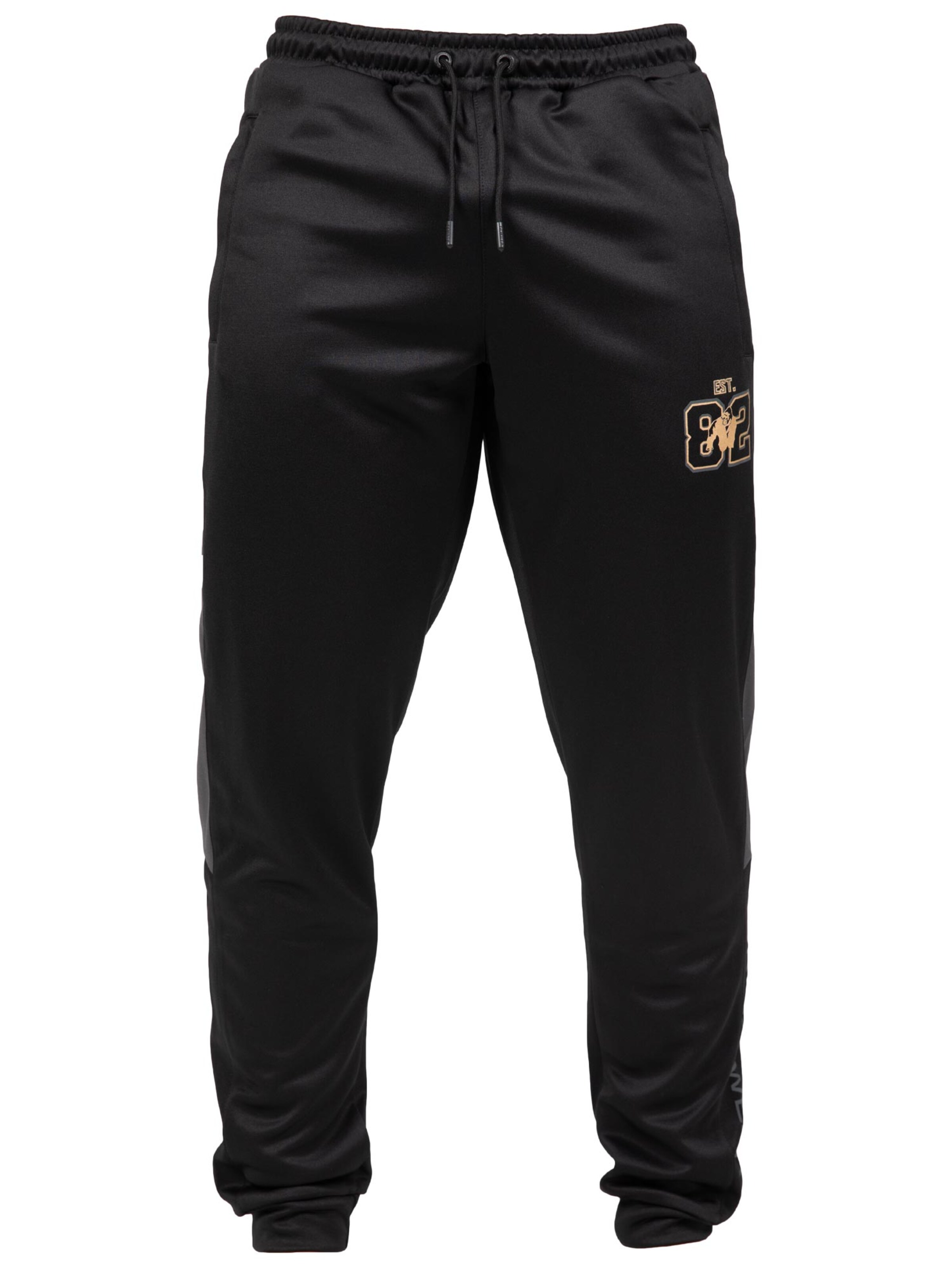 Slimfit Pantaloni funzionali di Gorilla Wear in nero: frontale