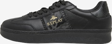 REPLAY - Sapatilhas baixas 'Playme Action' em preto: frente