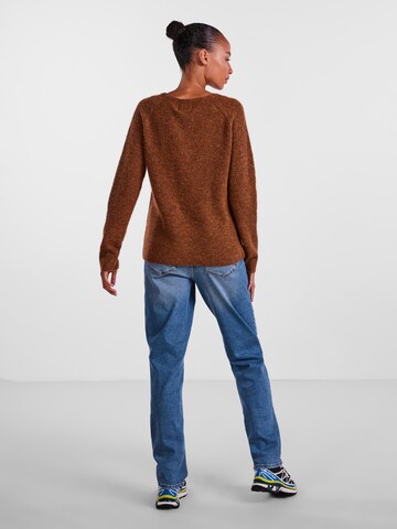 PIECES Sweater 'Ellen' in Brown