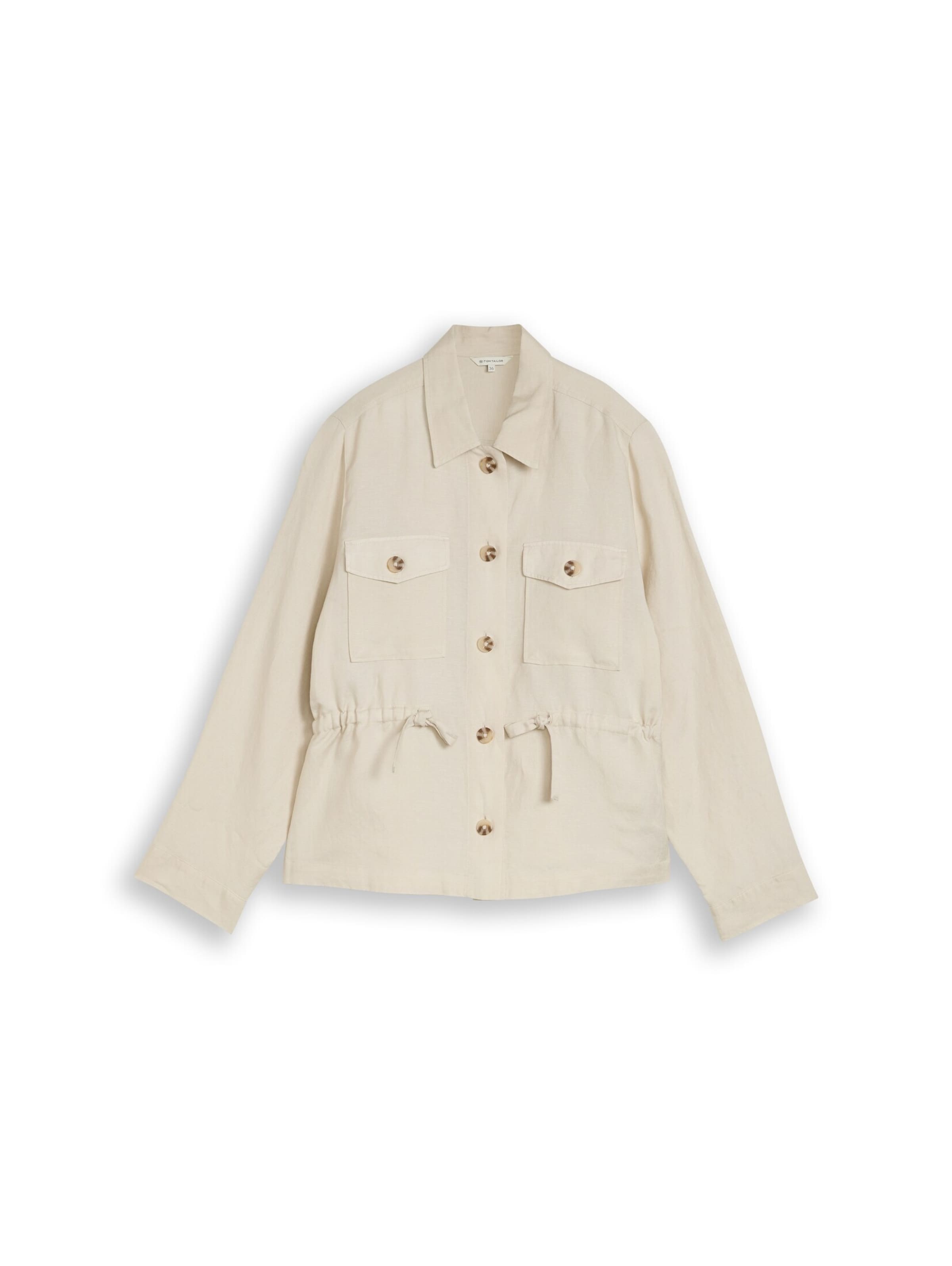 TOM TAILOR Between-season jacket in Beige: front