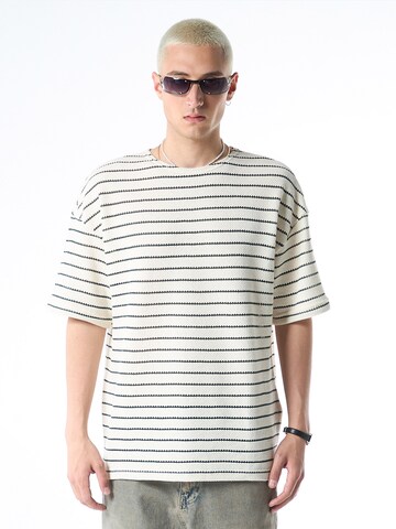 VAMOS CLO T-shirt 'Brownwood' i beige: framsida