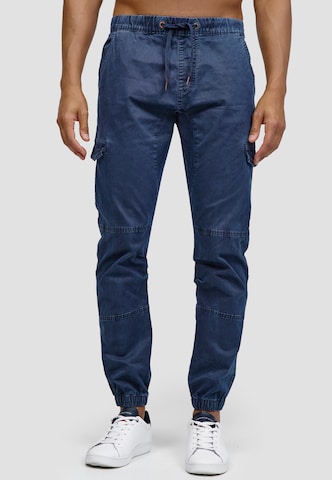 Regular Pantalon cargo ' Cantu ' INDICODE JEANS en bleu : devant