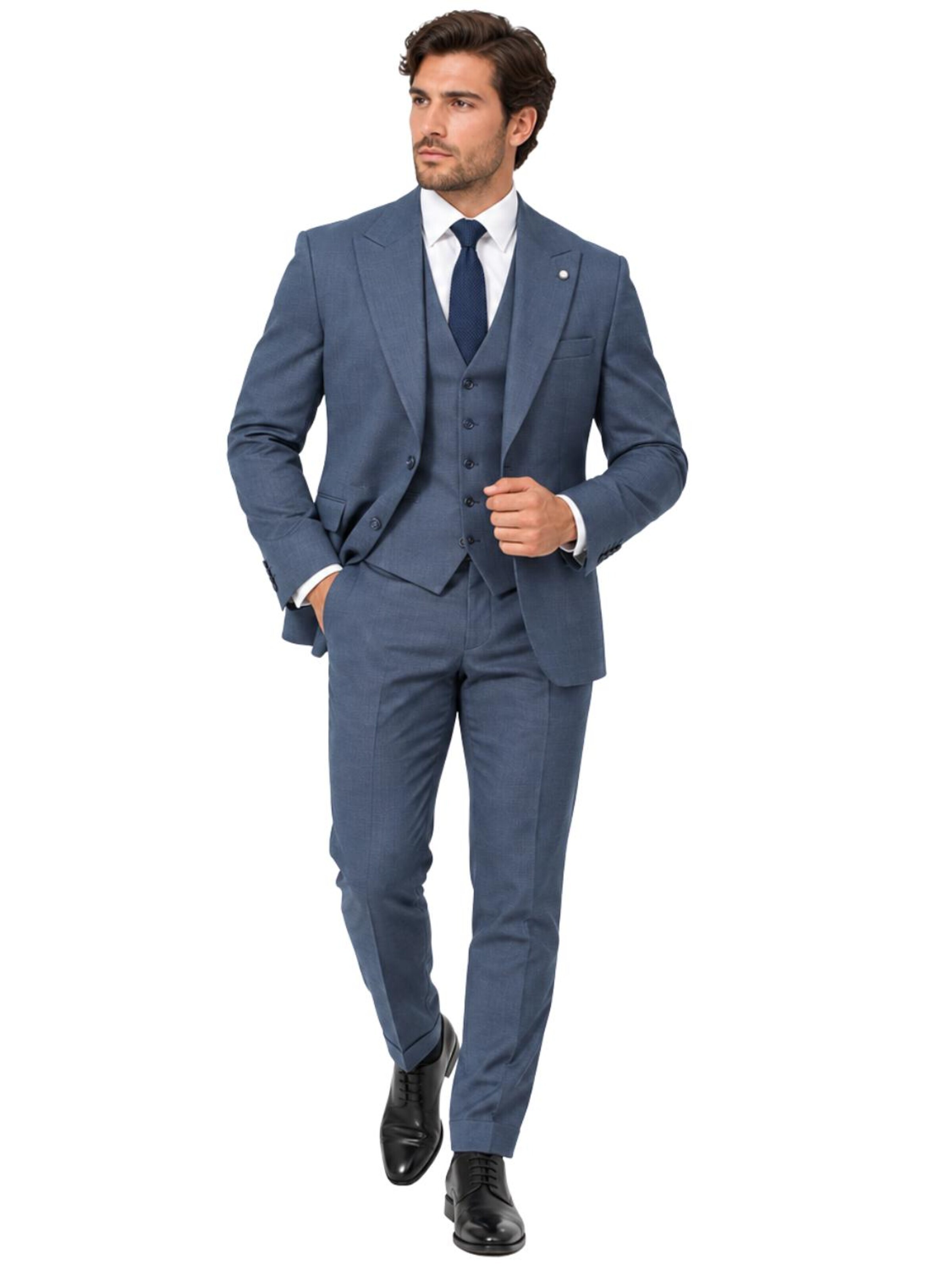 Guild Suit 'Slim fit Business Anzug' in Blue: front