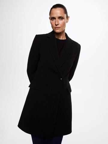 Manteau mi-saison 'SUGUS' MANGO en noir : devant