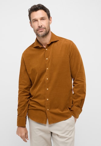 ETERNA Regular fit Button Up Shirt in Brown: front