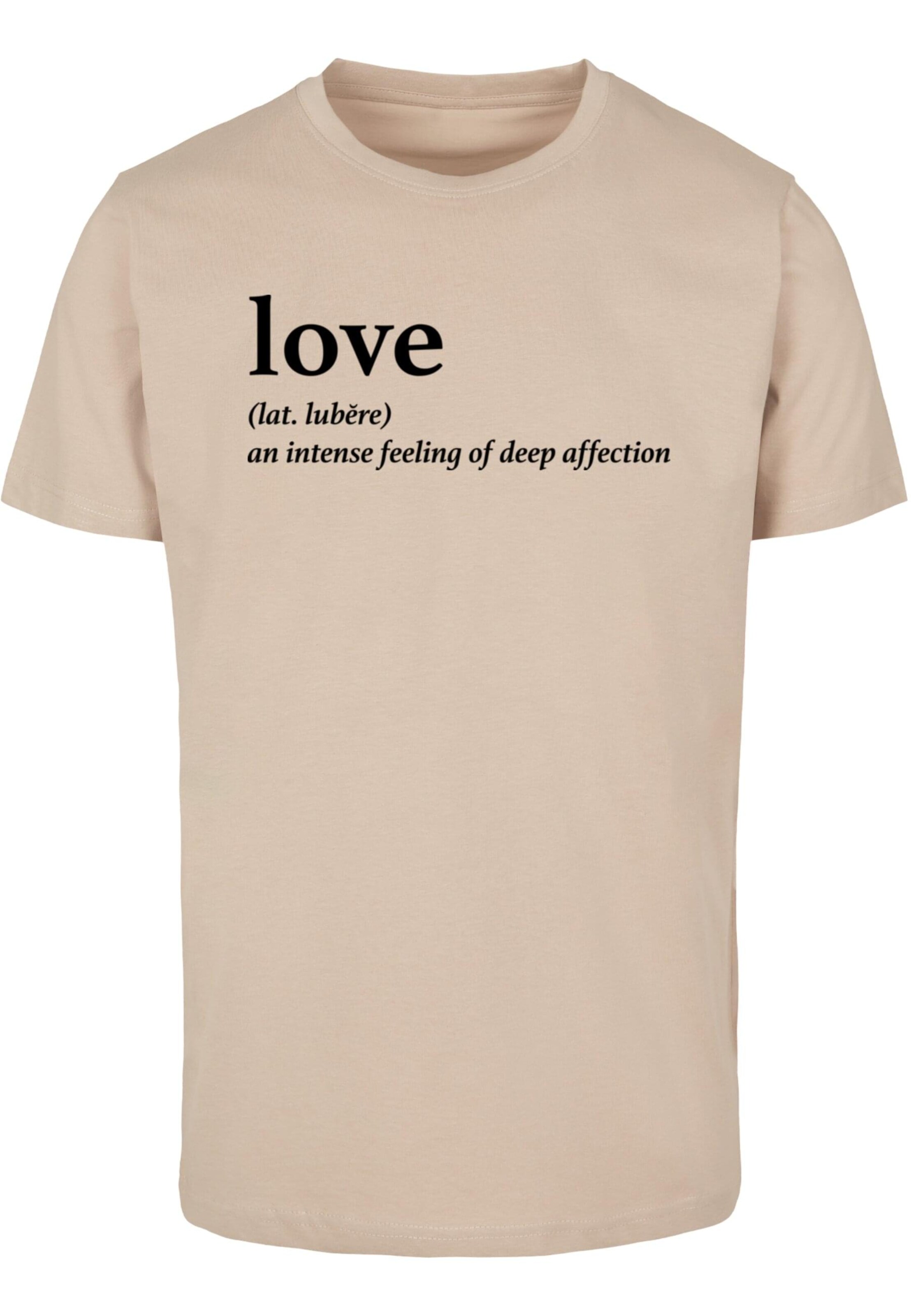 Maglietta 'Love Definition' di Mister Tee in beige: frontale