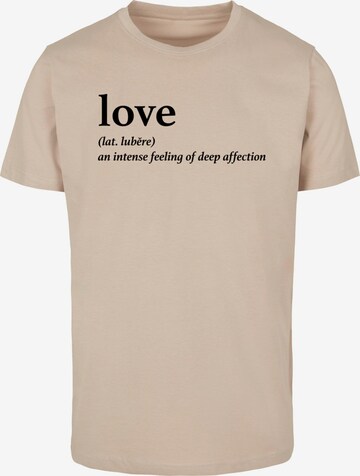 Maglietta 'Love Definition' di Mister Tee in beige: frontale